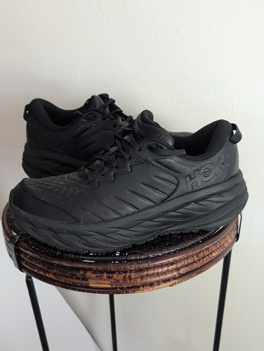 Hoka One One Bondi SR Men's Size 13 Black Work Shoes Non Slip Waterproof